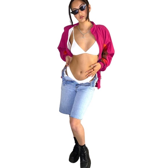 Bright Pink Vintage festival windbreaker medium - Picture 3 of 4